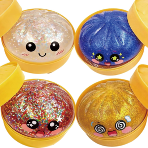 Dumpling Squishies, Glitter Dumpling Mystery Box, Extra Large Soft Slow-Rising