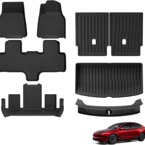 Foot Mat Boot Liner Backrest Mats Trunk Protective Strips for Tesla Y L 6-Seat